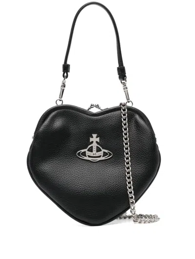 Vivienne Westwood Belle Heart Frame Purse Bags In Black