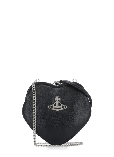 Vivienne Westwood Belle Heart Frame Purse In Black