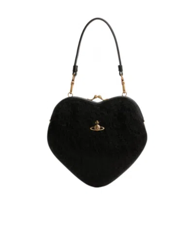 Vivienne Westwood Belle Heart Frame Purse In Black