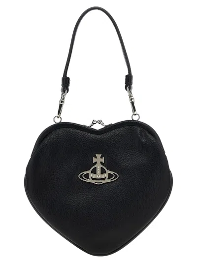 Vivienne Westwood Belle Heart Frame Purse Handbag In Black