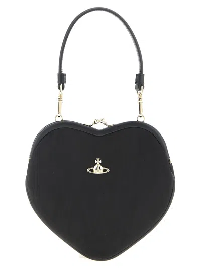 Vivienne Westwood Belle Heart Frame Purse Handbag In Black