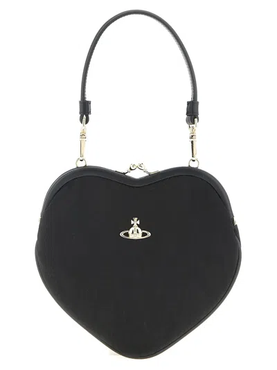Vivienne Westwood 'belle Heart Frame Purse' Handbag In Black