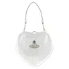Vivienne Westwood Belle Heart Frame Purse Handbag In Silver
