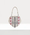 Vivienne Westwood Belle Heart Frame Purse Linen Heart Stripes One Size Women