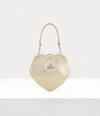 Vivienne Westwood Belle Heart Frame Purse Metallic Crinkle Gold One Size Women In Gold