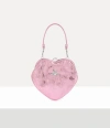 Vivienne Westwood Belle Heart Frame Purse Metallic Crinkle Light-pink One Size Women In Pink