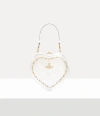 Vivienne Westwood Belle Heart Frame Purse Mini Croc-embos Foil White One Size Women