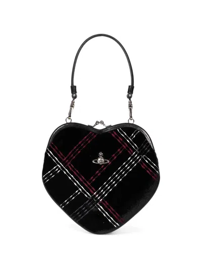 Vivienne Westwood Belle Heart Frame Purse Tote Bag In Black