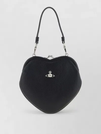 Vivienne Westwood Belle Heart Frame Shoulder Bag Chain In Black