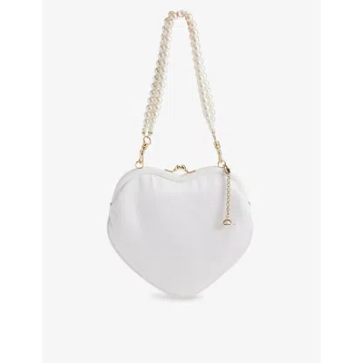 Vivienne Westwood Ivory Belle Heart Frame Silk-blend Satin Top-handle Bag