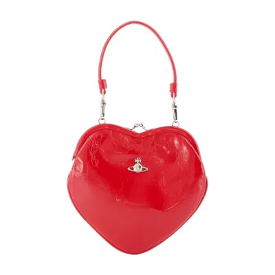 Vivienne Westwood Belle Heart Shoulder Bag In Red
