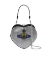 Vivienne Westwood Heart-shaped Crystal-embellished Clutch Bag In Gray