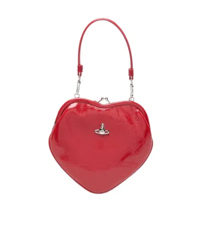 Vivienne Westwood Belle Heart-shaped Shoulder Bag In Red