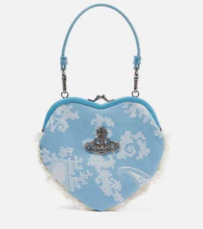 Vivienne Westwood Belle Jacquard Shoulder Bag In Blue