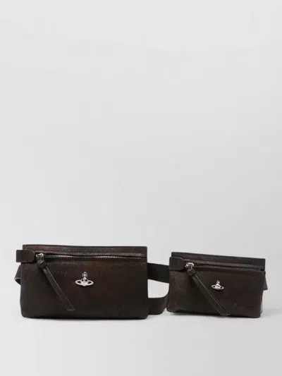 Vivienne Westwood Belt Bag Adjustable Strap Shoulder Style In Black