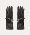 Vivienne Westwood Belt Buckle Gloves Nappa Leather Black L Women