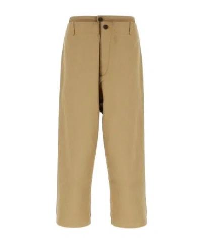 Vivienne Westwood Khaki Green Cotton Trousers In Camel