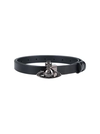 Vivienne Westwood Orb-buckle Belt In Black