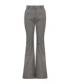 Vivienne Westwood Flared Checkered Stretch-cotton Trousers In Gray