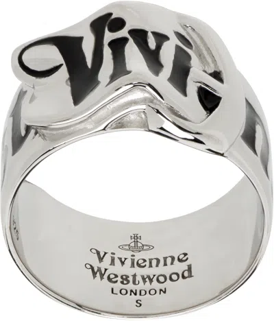 Vivienne Westwood Belt Ring In Metallic