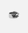 Vivienne Westwood Belt Ring Silver Unisex In Silver