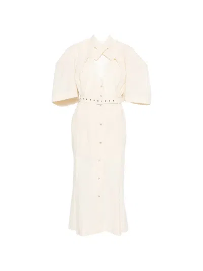 Vivienne Westwood Belted Loop Midi Dress In White