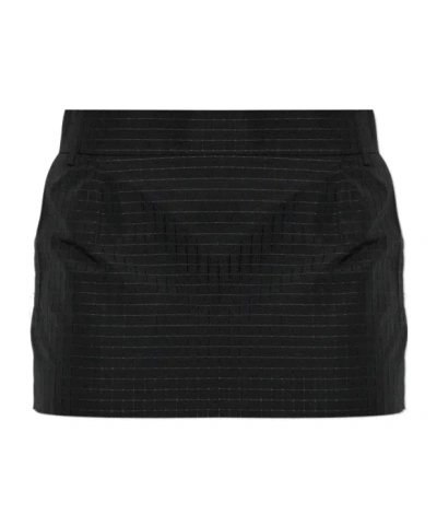 Vivienne Westwood Asymmetric Checked Skirt In Black