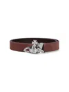 Vivienne Westwood Reversible Brown Suede And Black Leather Belt In Brown