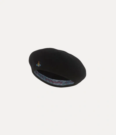 Vivienne Westwood Beret Basque Wool Black L/xl Unisex