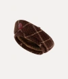 Vivienne Westwood Beret Harris Tweed Check Brown S/m Unisex