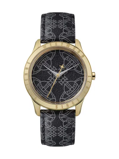 Vivienne Westwood Berkley Logo 35mm Quartz Watch In Black