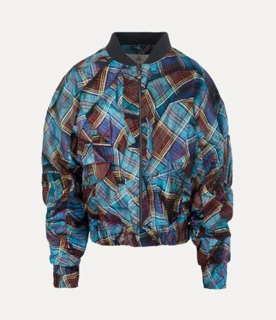 Vivienne Westwood Bernardo Bomber In Multi-tartan