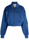 Vivienne Westwood Bernardo Quilted Taffeta Bomber Jacket In Blue