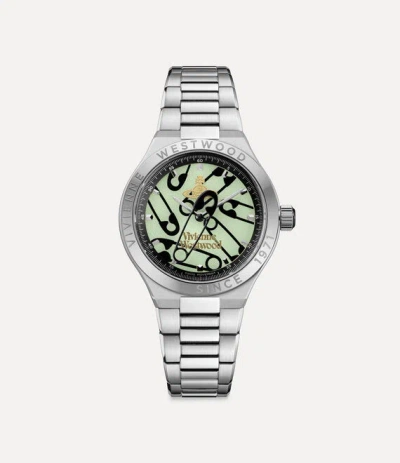 Vivienne Westwood Berwick Watch Lum-and-silver Lum-and-silver Unisex In Green
