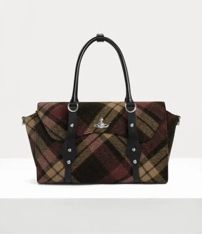 Vivienne Westwood Bettina Medium Handbag Harris Tweed Check Light-check