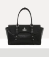 Vivienne Westwood Bettina Medium Handbag Mini Croc-embos Db Black
