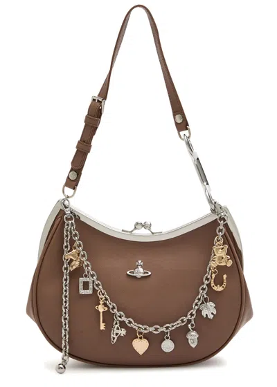 Vivienne Westwood Bettina Medium Leather Bag In Gray