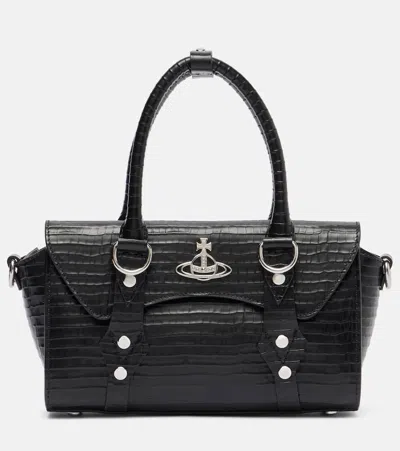 Vivienne Westwood Bettina Mini Croc-effect Leather Tote Bag