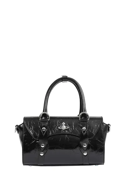 Vivienne Westwood Bettina Mini Crossbody Naplak Leather Black