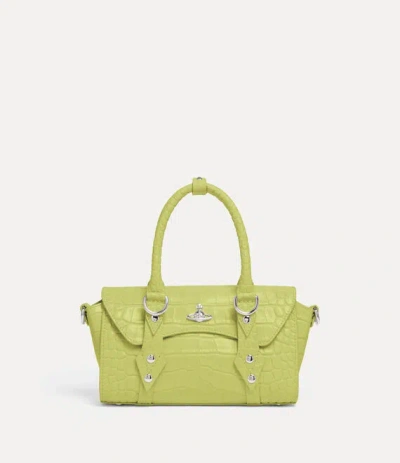 Vivienne Westwood Bettina Mini Crossbody Emboss Croc Leather Lime-green
