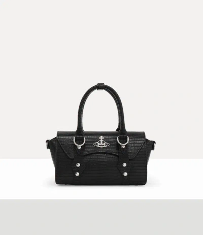 Vivienne Westwood Bettina Mini Crossbody Mini Croc-embos Db Black