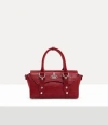 Vivienne Westwood Bettina Mini Croc-effect Leather Tote Bag In Red