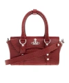 Vivienne Westwood Bettina Mini Croc-effect Leather Tote Bag In Red
