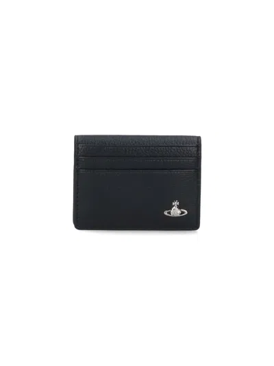 Vivienne Westwood Bi-fold Card Holder Orb In Brown