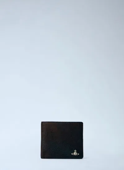 Vivienne Westwood Bi-fold Leather Wallet In Black