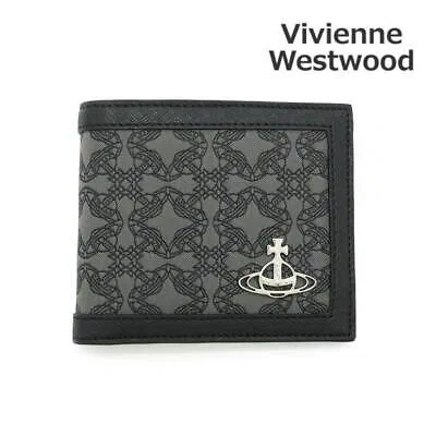 Pre-owned Vivienne Westwood Bi-fold Wallet 51120008-w00hx-n203 Black Orbrama Men's Men