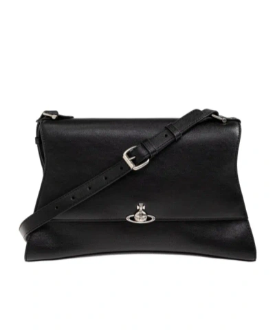 Vivienne Westwood Orb-plaque Leather Tote Bag In Purple