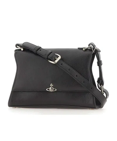 Vivienne Westwood Small Bianca Leather Cross Body Bag In Black