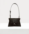 Vivienne Westwood Bianca Small Shoulder Bag Dino-embossed Brown In Brown
