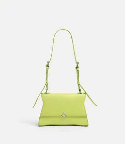 Vivienne Westwood Bianca Small Shoulder Bag Supple Leather Lime-green